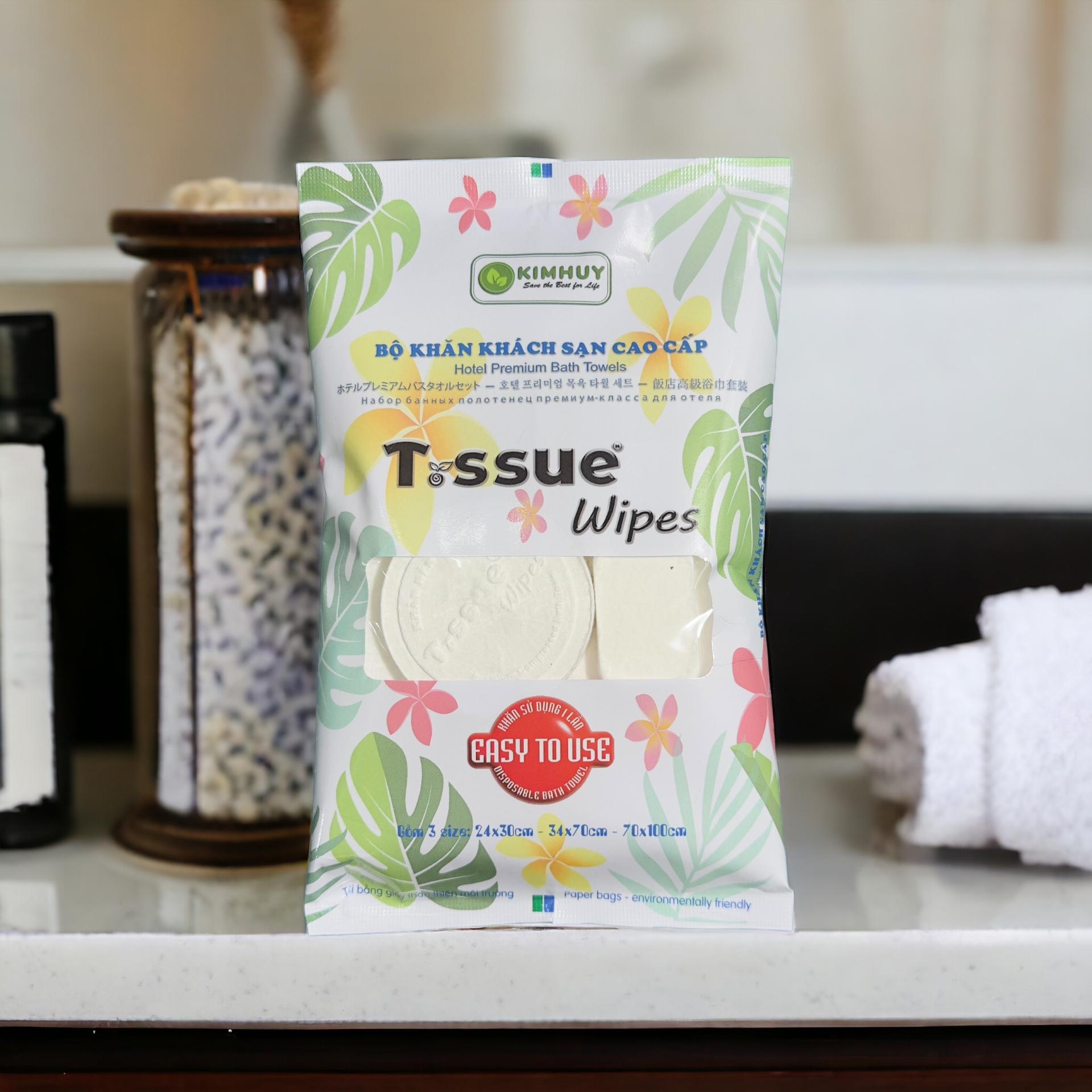 Combo khăn tắm nén du lịch tiện lợi